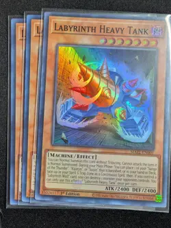 Yugioh - 3x Labyrinth Heavy Tank MAZE-EN001 1st Super Rare NM - Image 1