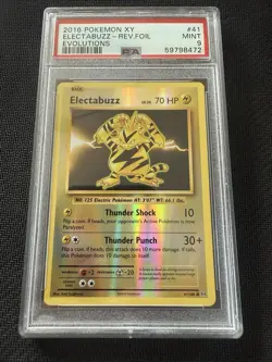 PSA 9 Electabuzz Reverse Holo 41/108 Pokemon XY Evolutions - Image 1