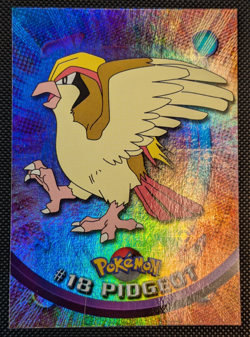PIDGEOT Pokemon 1999 Topps #18 Blue Logo TV Animation Edition HOLO Foil - Image 1