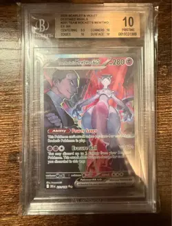 Pokemon Team Rocket's Mewtwo EX Destined Rivals SIR 231/182 BGS 10 - Image 1