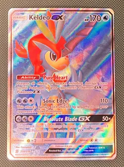 Pokemon Keldeo GX (Full Art) 219/236 Sm-Unified Minds Holo - Image 1