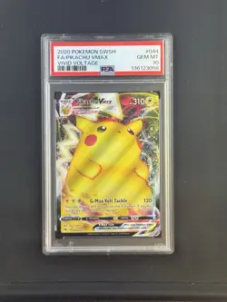 2020 POKEMON SWORD & SHIELD VIVID VOLTAGE 044/185 PIKACHU VMAX PSA 10 - Image 1