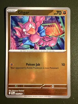 Pokemon TCG Gligar 49/94 ME2 Phantasmal Flames Reverse Holo NM - Image 1