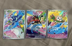 Pokemon 2026 First Partner Illustration Collection Series 1 Promos Set 43-45 - Image 1