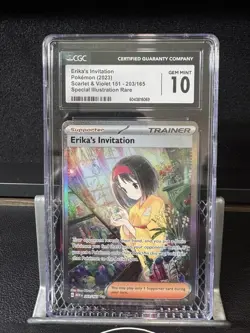 Pokemon Scarlet & Violet 151 Erika's Invitation #203 2023 CGC Prestine 10 - Image 1
