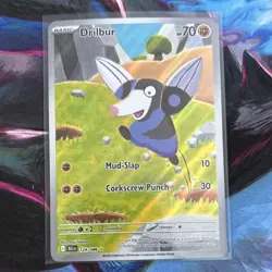 Pokemon Drilbur 124/086 Sv: Black Bolt Holo Illustration Rare - Image 1