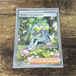 Pokemon Wally's Compassion 186/132 Mega Evolution Trainer Full Art Holo Rare - Image 1