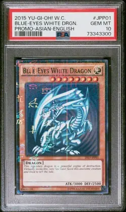 PSA 10 Blue-eyes white Dragon 2015-JPP01 World Championship Promo 2015 Yugioh - Image 1
