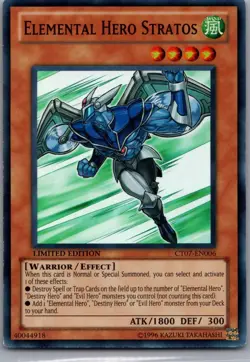 Elemental HERO Stratos CT07-EN006 Super Rare 2010 Collectors Tins Yu-Gi-Oh LP - Image 1