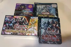 YuGiOh Sealed Box Lot Duelist Saga Yusei Mega Tin Legendary Hero Decks GX Shadow - Image 1