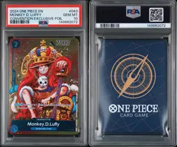 One Piece CCG Monkey.D.Luffy Convention Exclusive Foil Promo P-043 PSA 10 - Image 3