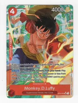 ONE PIECE Monkey.D.Luffy (Alternate Art) OP12-015 Legacy of the Master Foil - Image 1