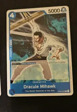 One Piece! Dracule Mihawk ST03-005 C -Seven Warlords - English - NM/Mint - Image 1
