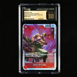 CGC 10 PRISTINE 2024 One Piece JPN Roronoa Zoro ST21-015 SR - Image 2