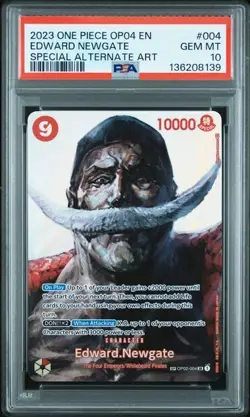 2023 One Piece OP04 EN Special Alternate Art #004 Edward Newgate PSA 10 GEM MINT - Image 1