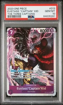2023 One Piece The Three Captains Eustass "Captain" Kid #013 PSA 10 GEM - Image 1