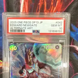 One Piece Edward Newgate PSA 10 OP13-042 Alternate Art Holo Japanese 2025 - Image 3