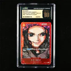 CGC 10 PRISTINE 2023 One Piece JPN Nico Robin OP01-017 R (Alt Art) - Image 1