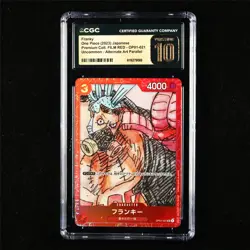 CGC 10 PRISTINE 2023 One Piece JPN Franky OP01-021 C (Alt Art) - Image 1