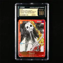 CGC 10 PRISTINE 2023 One Piece JPN Brook ST01-011 C (Alt Art) - Image 1