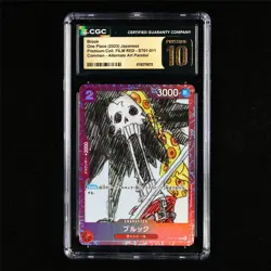 CGC 10 PRISTINE 2023 One Piece JPN Brook ST01-011 C (Alt Art) - Image 2