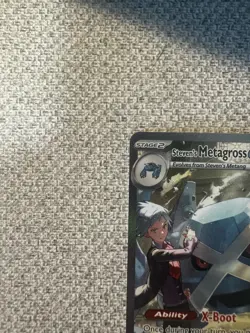 Pokemon TCG Steven's Metagross EX Full Art ASC 289/217 Holo HP340 Metal Card - Image 2