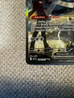 Pokemon TCG Steven's Metagross EX Full Art ASC 289/217 Holo HP340 Metal Card - Image 4