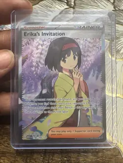Pokemon TCG Scarlet & Violet Trainer Supporter Erika's Invitation Card 196/165 - Image 1