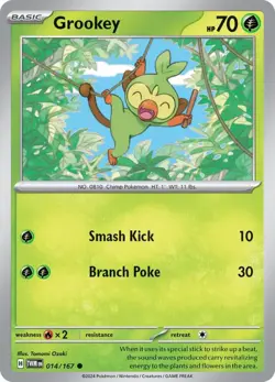 Grookey SV06: Twilight Masquerade 014/167 NM English Pokemon Card - Image 1