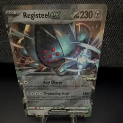 Pokemon Registeel ex 145/217 ASC Holo EX Metal HP 230 English Pokemon TCG Card - Image 1