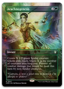 Arachnogenesis (Borderless) #647 (Foil) (NM) Commander Masters CMM Magic MTG - Image 1