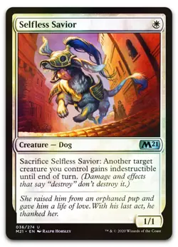 Selfless Savior #36 (Foil) (NM) Core Set 2021 M21 Magic MTG - Image 1