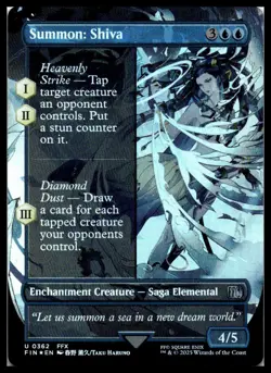 MTG Summon: Shiva (Borderless) - FINAL FANTASY #362 Foil NM - Image 1