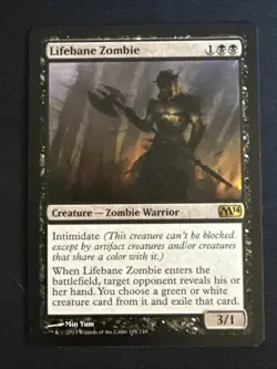 1x Lifebane Zombie (101) Core Set 2014 M14 LP MTG Magic the Gathering x1 MKE - Image 1