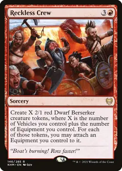MTG Reckless Crew ** Kaldheim ** English (NM) - Image 1