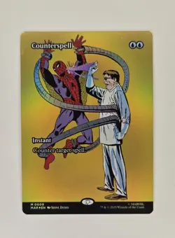 Counterspell Borderless Foil Marvel's Spider-Man Mythic Rare MTG MAR 0009 - Image 1