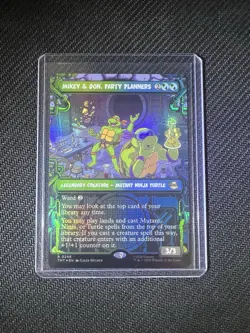 Mikey & Don Party Planners 246 MTG: Teenage Mutant Ninja Turtles Borderless Foil - Image 1
