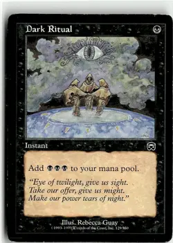 Magic the Gathering 1999 Mercadian Masques Dark Ritual #129 - Image 1