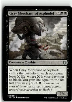 2020 Theros Beyond Death Gray Merchant of Asphodel Expansion/Uncommon #99 - Image 1