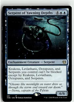 2020 Theros Beyond Death Serpent of Yawning Depths Expansion/Rare #291 - Image 1