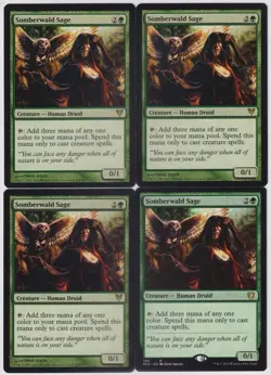 MTG 4X Somberwald Sage X4 Avacyn Restored & Commander Magic - LP/NM - Image 1