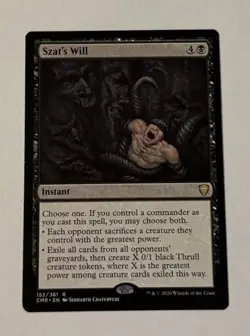 MTG Szat's Will - Commander Legends NM - Image 1
