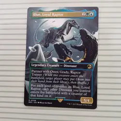 Magic: the Gathering - Jurassic World Collection ~Rare ~ Blue, Loyal Raptor (BA) - Image 1