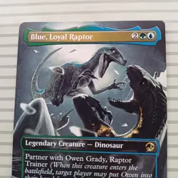Magic: the Gathering - Jurassic World Collection ~Rare ~ Blue, Loyal Raptor (BA) - Image 2