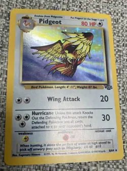 Pokemon TCG Pidgeot Jungle Holo Rare Unlimited 08/64 80 HP English - Image 1