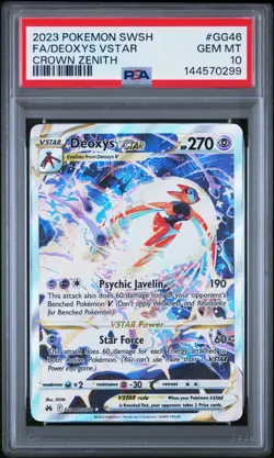2023 Pokemon Sword And Shield Crown Zenith Deoxys VSTAR Fa PSA 10 #GG46 - Image 1