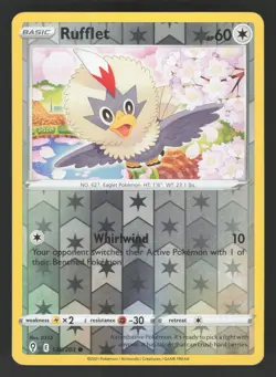 Rufflet 136/203 Reverse Holo Pokemon Evolving Skies NM/VLP - Image 1