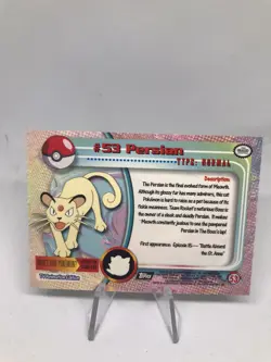 Persian #53 2000 Topps Pokemon Series 1 Tv Animation Edition - Image 2