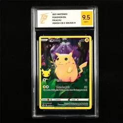 TQG 9.5 MINT+ 2021 Pokemon ENG Pikachu 005/025 R(2) - Image 1