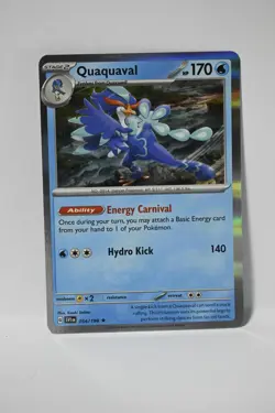 Quaquaval 054/198 Rare Scarlet & Violet Pokemon Holo NM - Image 1